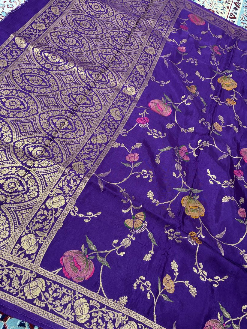 Exclusive Russian Viscose Meena Banarasi Silk Saree