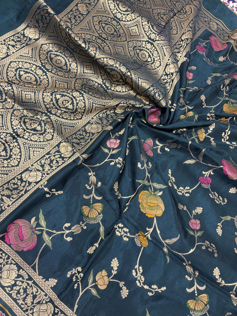 Exclusive Russian Viscose Meena Banarasi Silk Saree