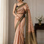 Exclusive pure handloom cotton stripe Banarasi silk saree