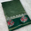 Exclusive tissue silk with satin Katan border