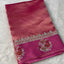 Exclusive tissue silk with satin Katan border