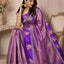 Exclusive tissue silk with satin Katan border