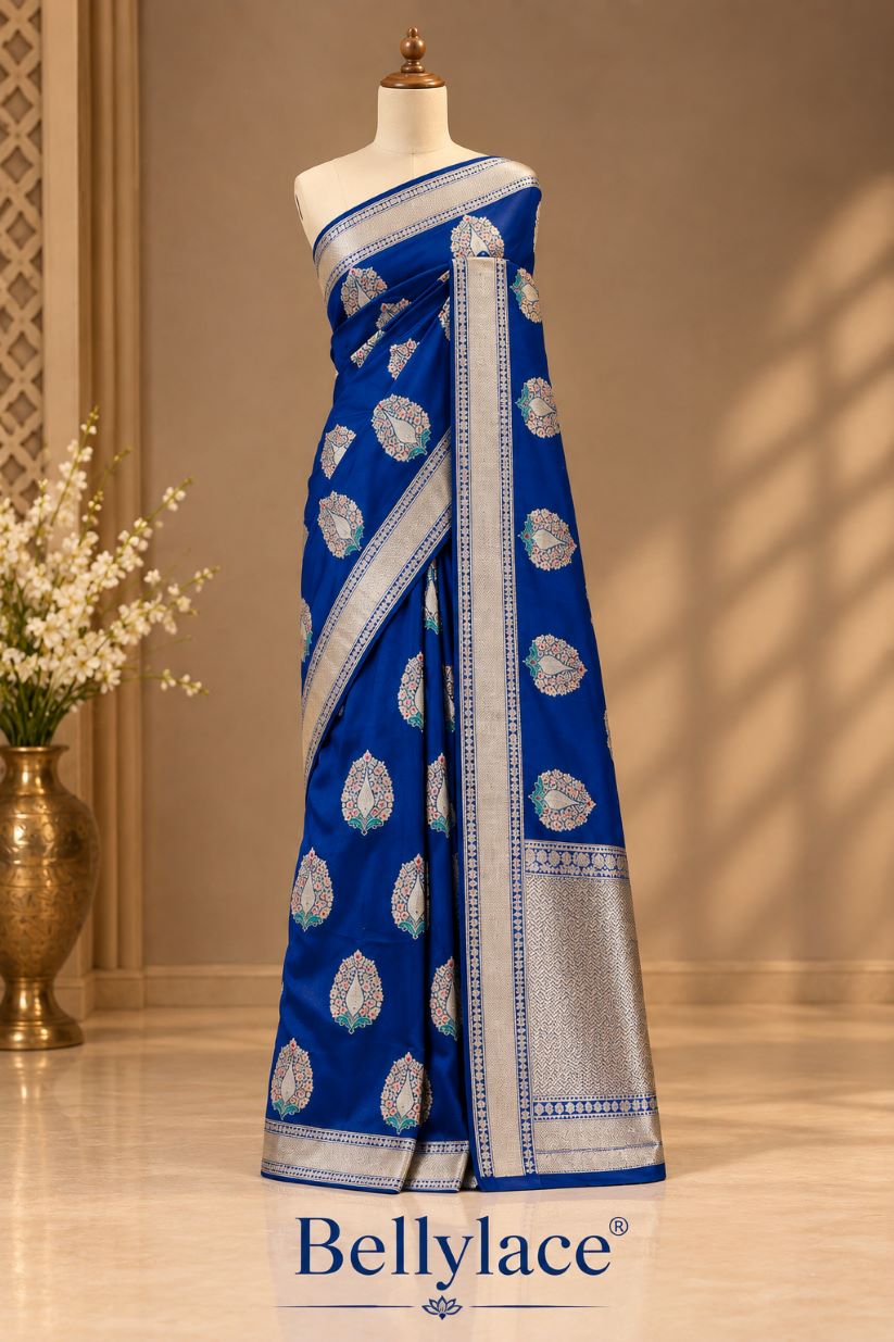 Luxurious Neeta Ambani pure handmade katan peacock design weaving traditional Banarasi silk saree