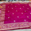 Luxurious pure handmade khaduwa katan boota with rangkaat border Banarasi silk dupatta