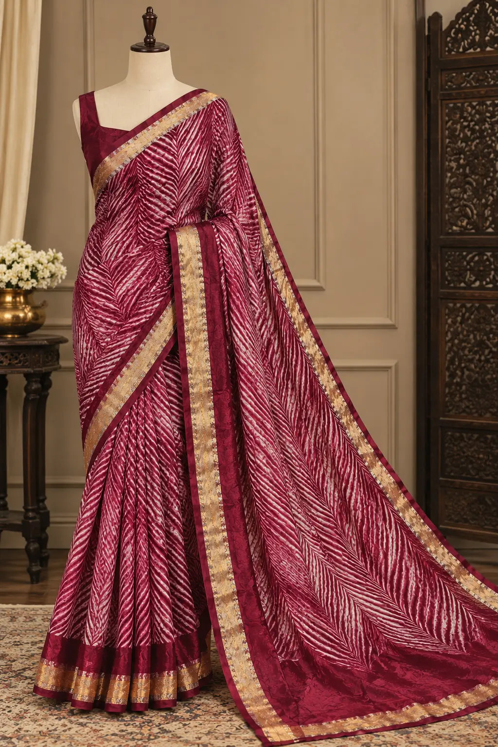 exclusive pure organza Arshi  crush dye Banarasi saree