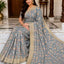 Exclusive Semi Kota Tissue Meena Embroidery Banarasi Silk Saree
